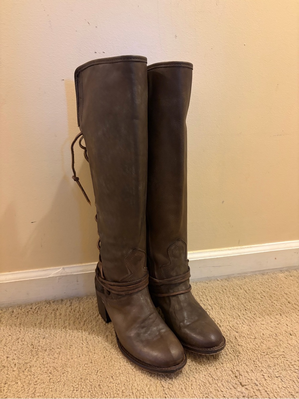 Freebird by Steven Tall Brown Leather Over-the-Knee Boots